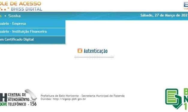 Cadastro no BHISSDIGITAL para emissão da Nota Fiscal de Serviços Eletrônica